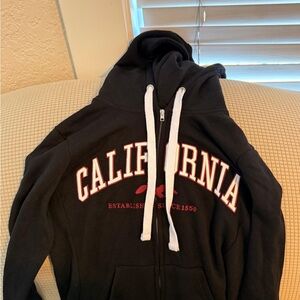 Reflex Black Hoodie with White Drawstrings